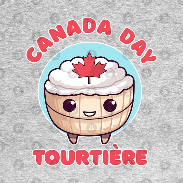 Canada Day Funny Kawaii Tourtière by DanielLiamGill